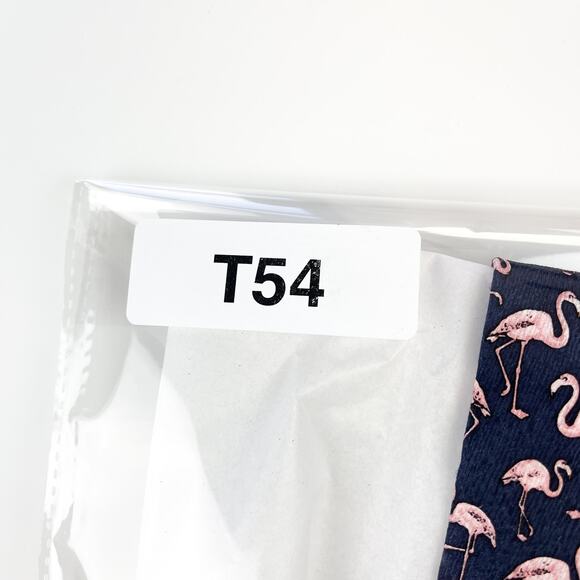 Tropicals by Tango 100% Silk Neck Tie Blue Pink Flamingos - Picture 6 of 6